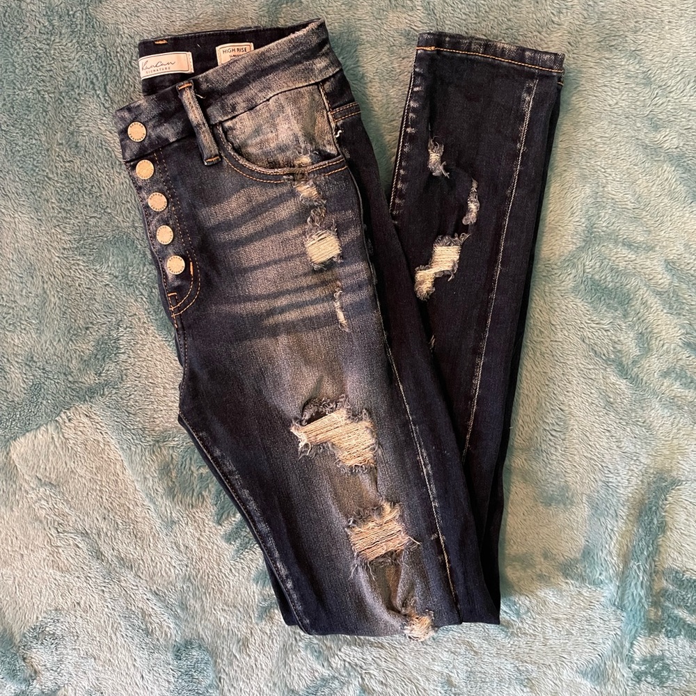KanCan Mid-Rise Slim Fit Skinny Jeans. Girls Size 14.